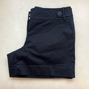 LOFT shorts- size 0, black cotton sateen, like new